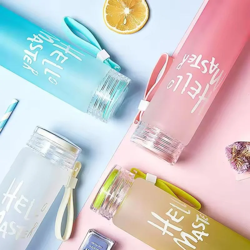 White Frosted Glass Water Bottle | Leak-Proof Insulated Bottle with Hello Master Decal Logo | 400ml - Image 3
