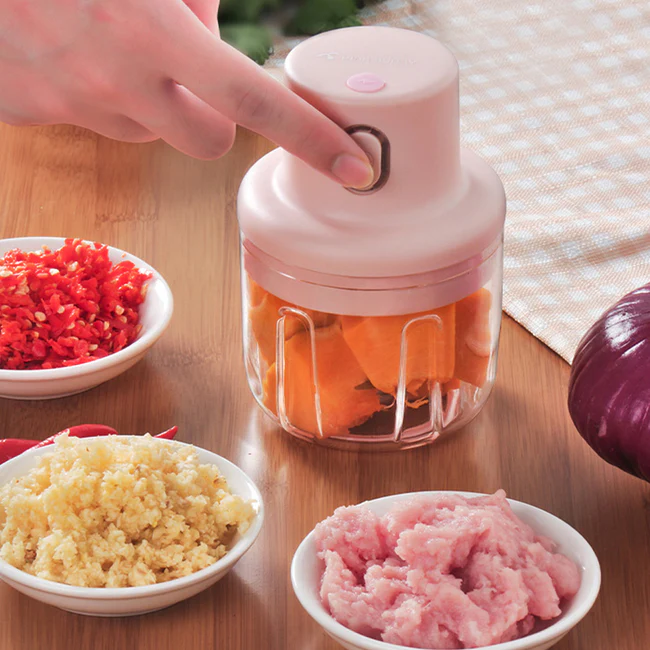 Wireless Rechargeable Electric Garlic Press Mini Meat Grinder Electric Chopper - Image 4