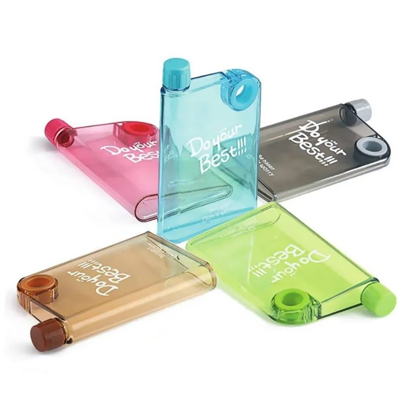 Pink Ultra Slim Notebook Style Water Bottle 380ml | Portable Memo Bottle for Travel, School & Office - Image 3