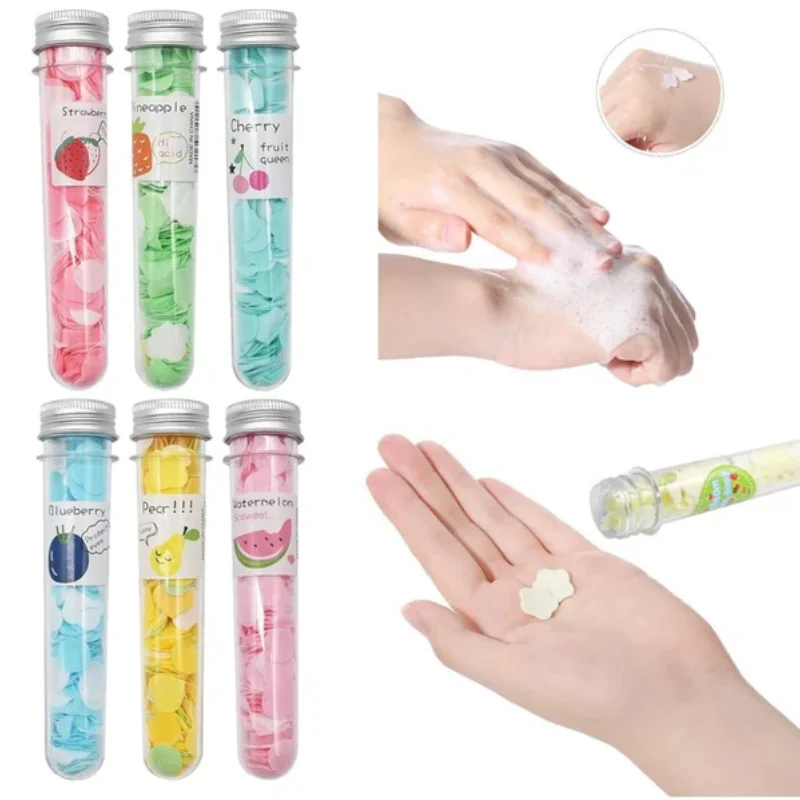 Portable Disposable Soap Paper Flakes in Flower Tube Bottle | Travel-Friendly Handwashing Sheets for Outdoor & Daily Use - Image 4
