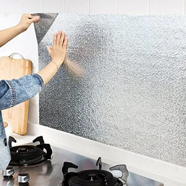 Silver Foil | Marble Sheet Sticker 40x200cm | Waterproof Self-Adhesive PVC Wallpaper for Furniture Walls - Image 4