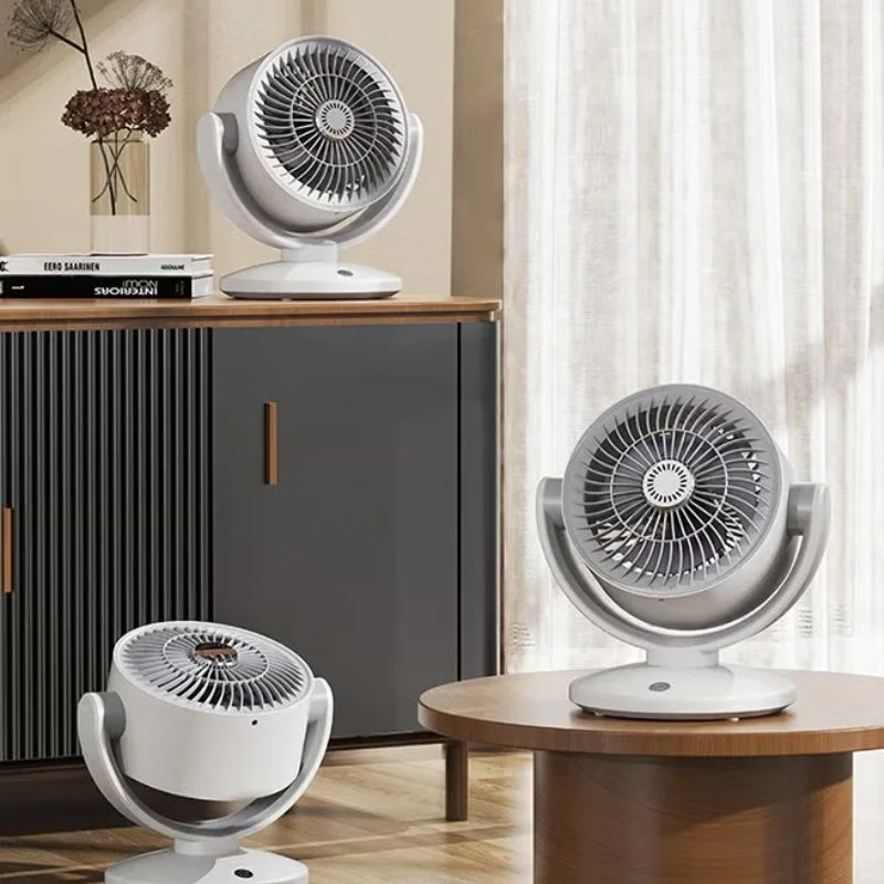 Oscillating Desktop Circulating Fan FT-905 | Rechargeable Mini Table Fan with LED Display & 3 Speeds - Image 4