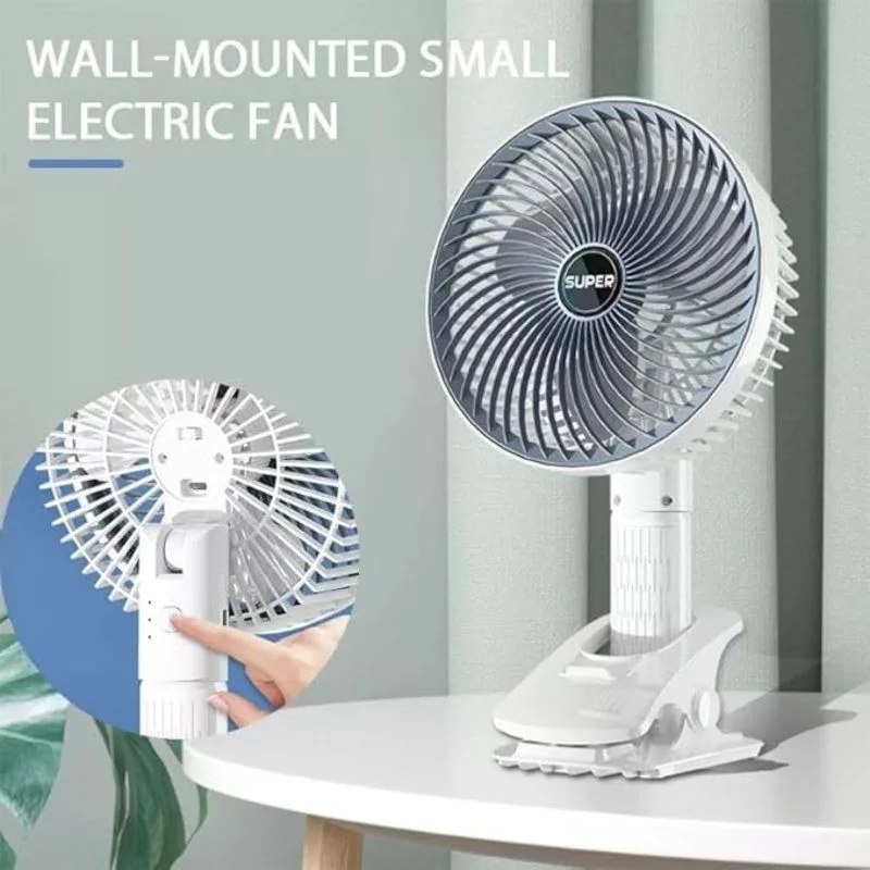 Rechargeable 3-in-1 Clip Fan | Handheld, Desktop & Wall Mounted Portable Fan with 3 Speed Modes - Image 4