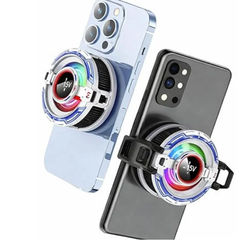 CX16 Magnetic Mobile Cooling Fan | Semiconductor Phone Cooler with RGB Lights | Fast Cooling Gaming Radiator for Android & iPhone - Image 3