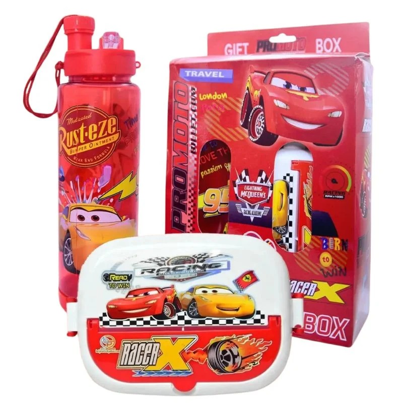 2-in-1 Kids Lunch Box & Water Bottle Set | School Combo Gift Pack with Bottle & Lunch Box | Multiple Cartoon Characters - Image 4