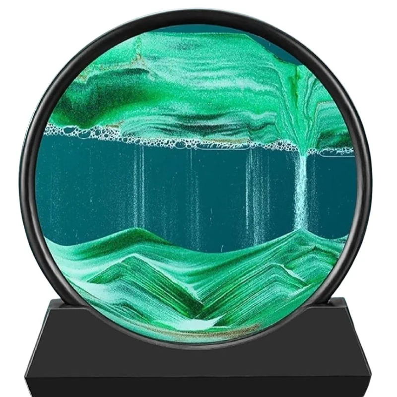 Moving Sand Art Picture | 3D Dynamic Deep Sea Sandscape with Display Stand | Random Color - Image 4