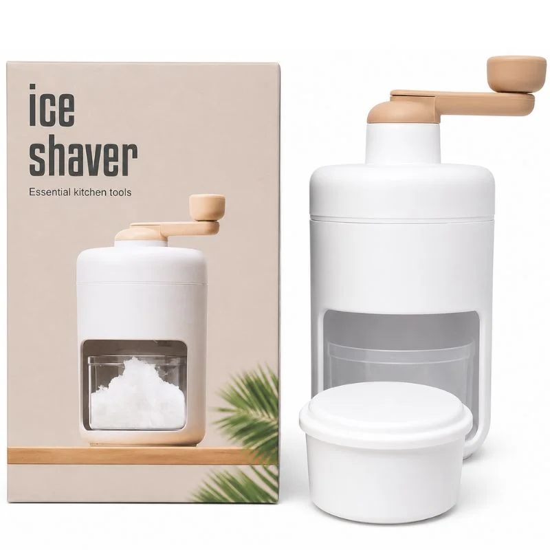 Portable Manual Ice Shaver | Snow Cone & Slush Maker | Stainless Steel Blades | Ice Shaving Machine for Home, Kitchen & Camping - Image 7